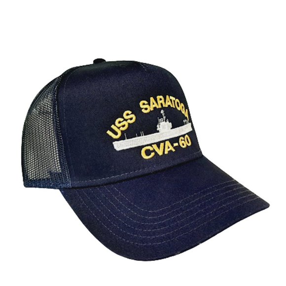 USS Saratoga CVA-60 Baseball Cap Hat Mesh Snapback - Picture 3 of 4